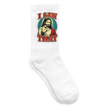JESUS SAW THAT - Tennissocken - Weiß - Rechts