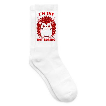 Schüchterner Roter Igel - Tennissocken - Weiß - Rechts