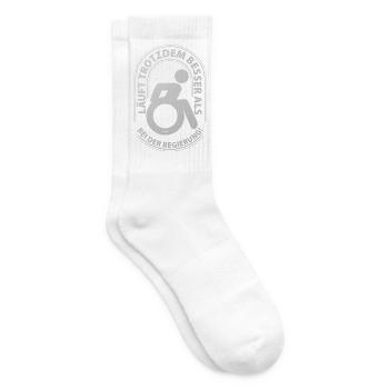 Läuft trotzdem besser als bei der Regierung - Tennissocken - Weiß - Rechts