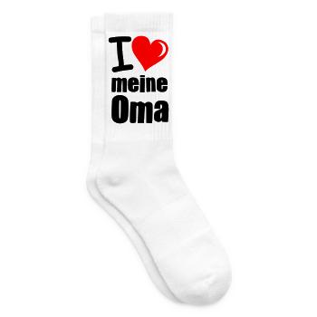 I Love meine Oma - Tennissocken - Weiß - Rechts
