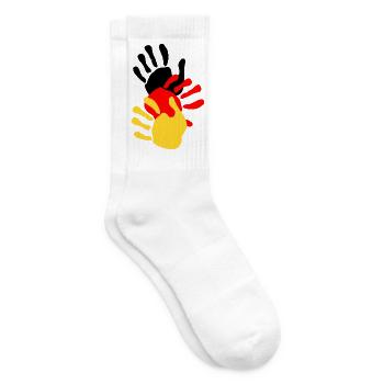 Deutschland Hände - Tennissocken - Weiß - Rechts