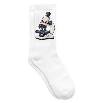Kawaii Mikroskop Design - Tennissocken - Weiß - Rechts