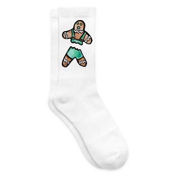 Lebkuchen-Bayerisches Outfit - Tennissocken - Weiß - Rechts
