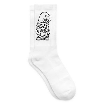 Herbst Wichtel Eichel Gnom Kinder T-Shirt - Tennissocken - Weiß - Rechts