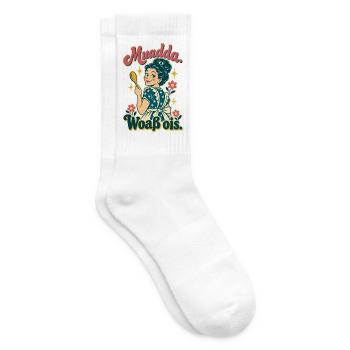 Muadda woaß ois - Tennissocken - Weiß - Rechts