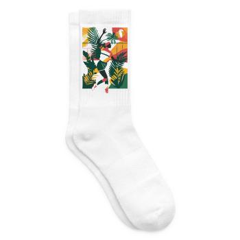 Volleyball Mädchen Cartoon - Tennissocken - Weiß - Rechts