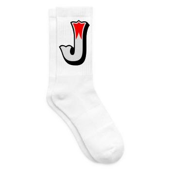 Buchstabe - J - Tennissocken - Weiß - Rechts