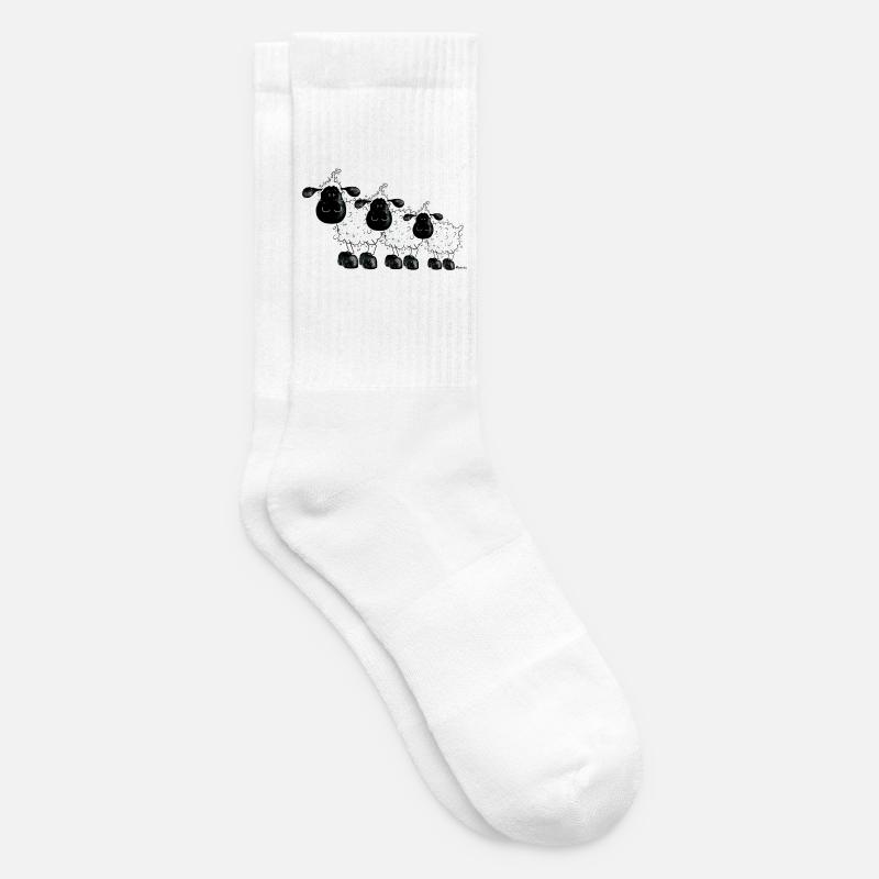 Mouton - Moutons - Chaussettes de tennis - blanc