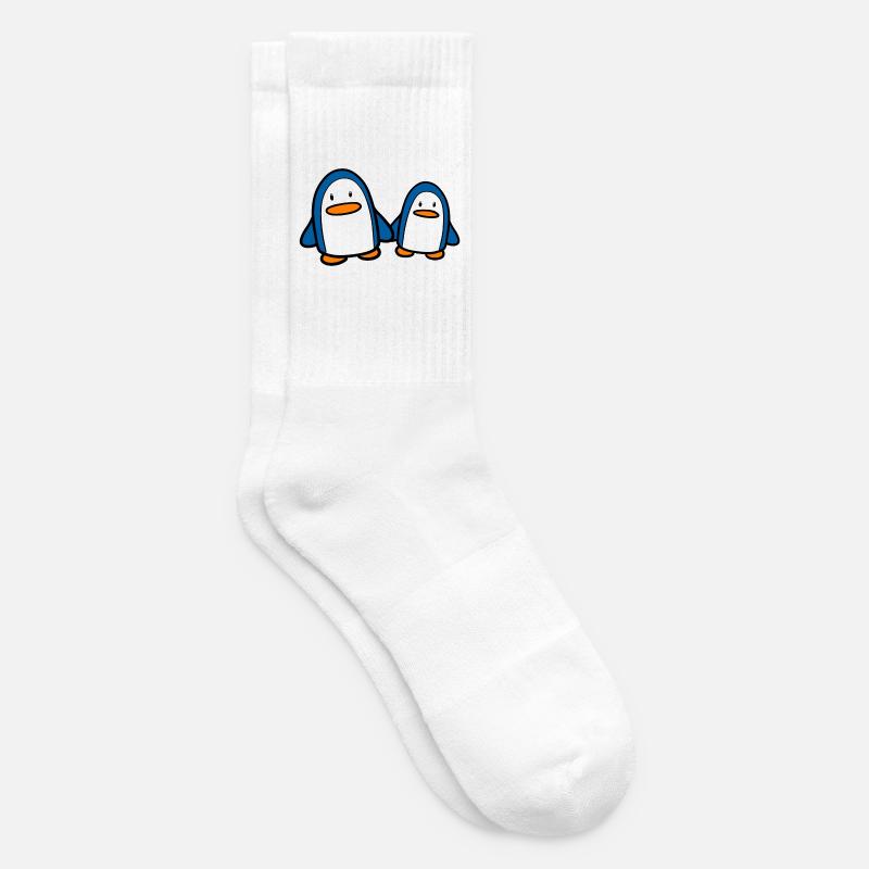 Deux pingouins - Chaussettes de tennis - blanc