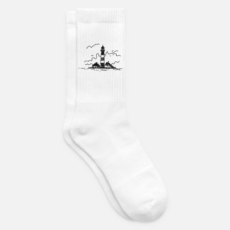Leuchtturm Westerhever - Tennissocken - Weiß