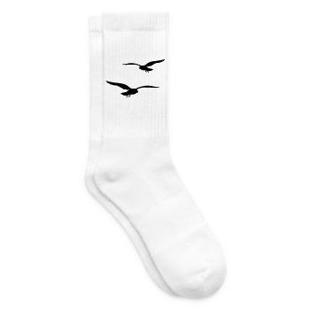 fliegende moewen vogel urlaub - Tennissocken - Weiß - Rechts