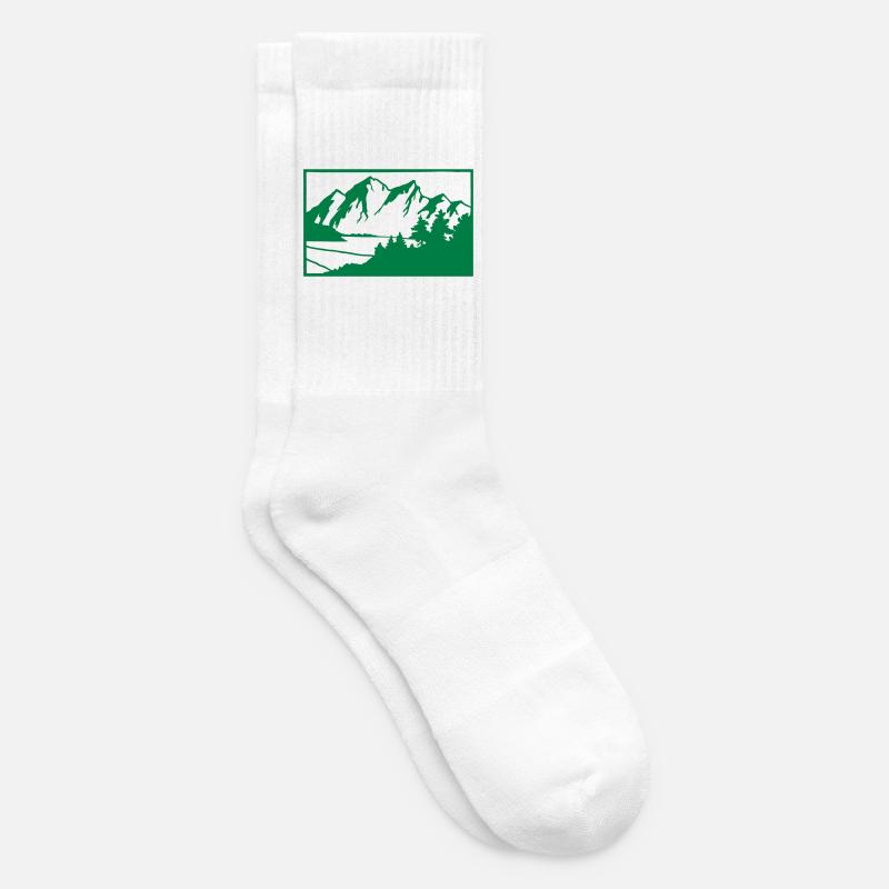 Berge - Tennissocken - Weiß