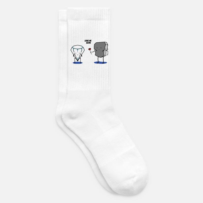Eisblock und Stein zerbricht Herz - Tennissocken - Weiß