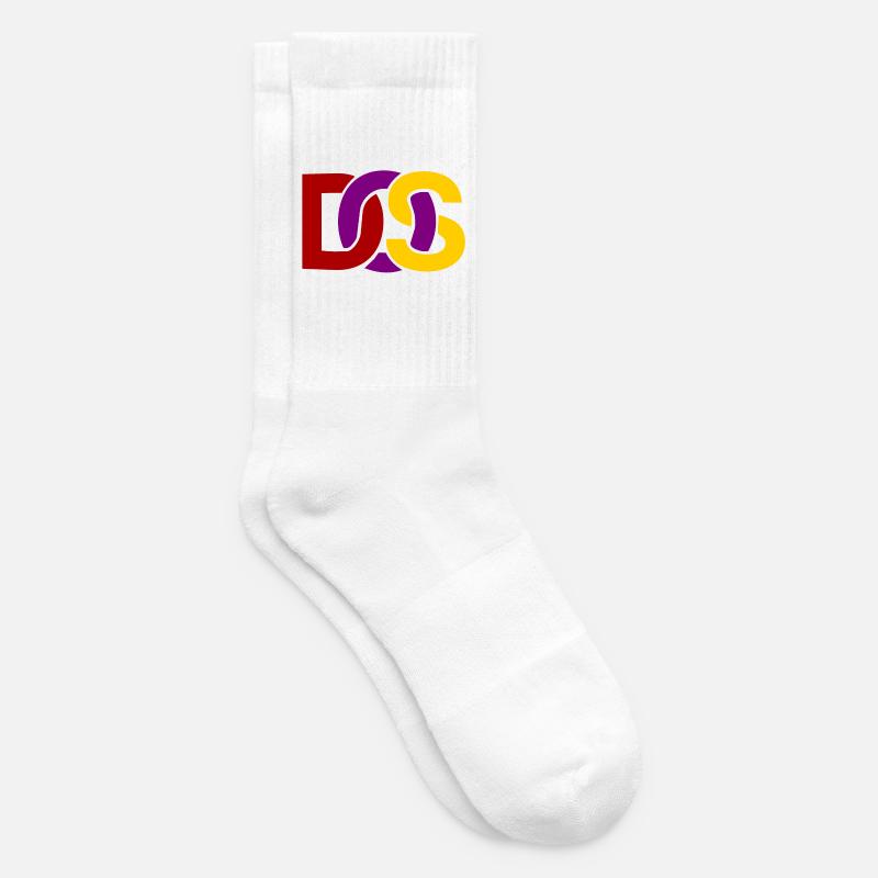 Retro MS DOS Logo - Tennissocken - Weiß