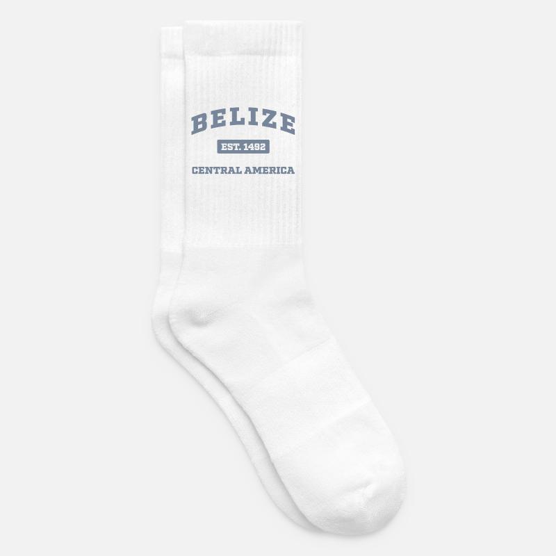 Belize Mittelamerika Est. 1492 - Tennissocken - Weiß