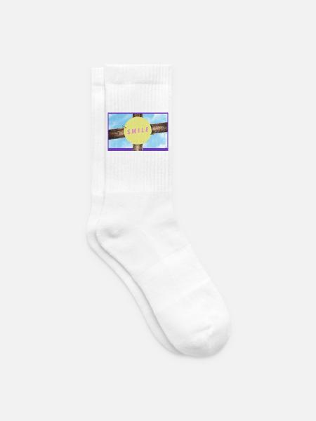 Holzkreuz Smile Kreis - Tennissocken - Weiß