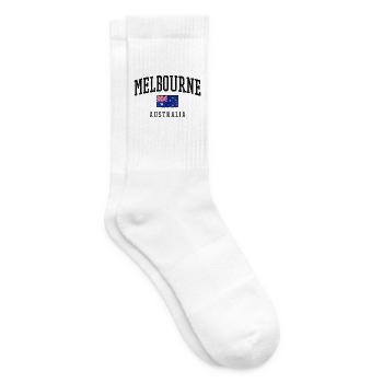  Melbourne Australien Flagge Design - Tennissocken - Weiß - Rechts