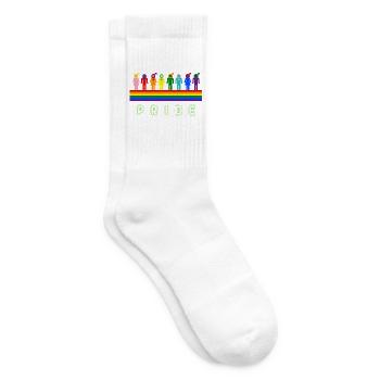 Pride Regenbogen LGBTQ Vielfalt Design - Tennissocken - Weiß - Rechts