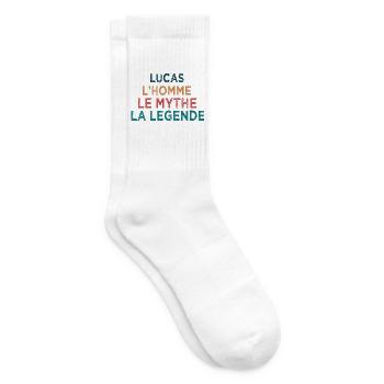 Lucas L'Homme Le Mythe La Legende - Chaussettes de tennis - blanc - Droite