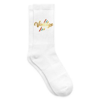 Vintage 1974 Birthday Sayings Retro Style - Tennis socks - white - Right