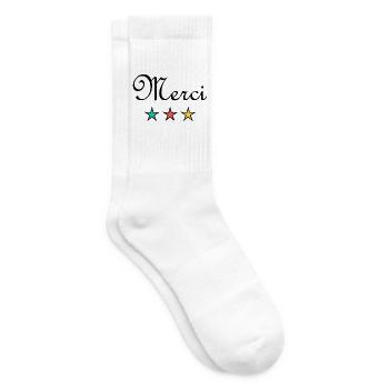 MERCI. MAÎTRESSE. MAÎTRE. MERCI MAÎTRESSE - Chaussettes de tennis - blanc - Droite