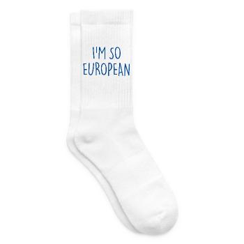I'M SO EUROPEAN - Tennis socks - white - Right