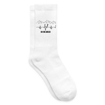 Bergsteiger in minimalistischer Silhouette - Tennissocken - Weiß - Rechts