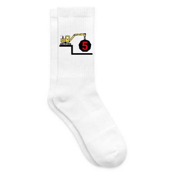 Excavatrice - Chaussettes de tennis - blanc - Droite