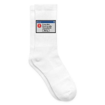 Error 404 - Emotionally Unavailable - Tennis socks - white - Right