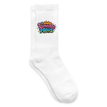 Karnevalsmaus Jeck - Kölle Alaaf Motiv - Tennissocken - Weiß - Rechts