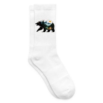 Ursine Adventure: Mountain Camping - Tennis socks - white - Right