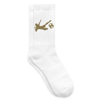 Minimalistische Silhouette Fußballspieler Seitfall - Tennissocken - Weiß - Rechts