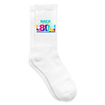 Zurück in die 80er Neon - Tennissocken - Weiß - Rechts