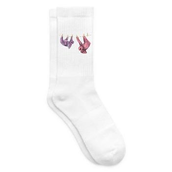 Faultier chillt  lustig Tiermotiv Geschenkidee - Tennissocken - Weiß - Rechts