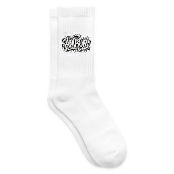 Amrum Graffiti Oldschool Hip Hop - Tennissocken - Weiß - Rechts