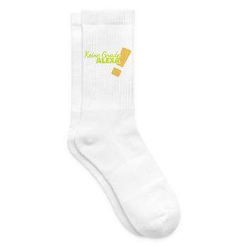 Spruch Alexa - Tennissocken - Weiß - Rechts