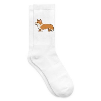 Shiba Inu Cartoon Pfotenfreund - Tennissocken - Weiß - Rechts