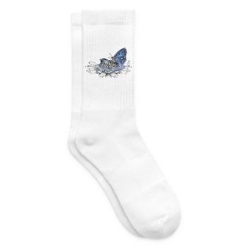 Himmlischer Galaktischer Schmetterling auf der Zauberblume - Tennissocken - Weiß - Rechts