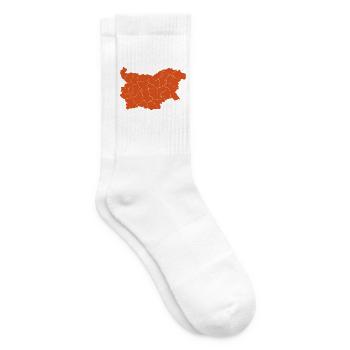 Karte von Bulgarien - Tennissocken - Weiß - Rechts