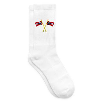 Norwegische Flagge - Tennissocken - Weiß - Rechts