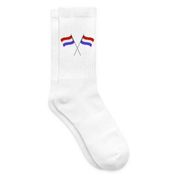 Niederländische Flagge - Tennissocken - Weiß - Rechts