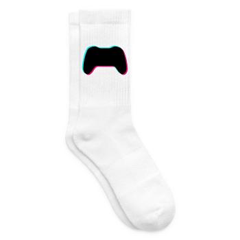 Gamepad Glitch Silhouette - Tennissocken - Weiß - Rechts