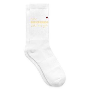 Demokratie Herz Menschlichkeit - Tennissocken - Weiß - Rechts