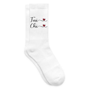 Tai Chi Herz - Tennissocken - Weiß - Rechts