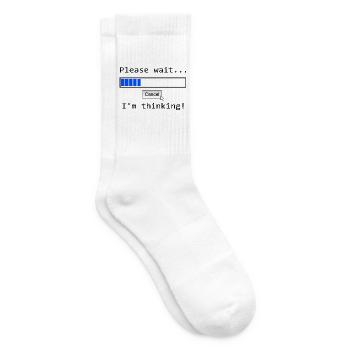 Blauer Fortschrittsbalken mit Abbrechen-Option - Tennissocken - Weiß - Rechts