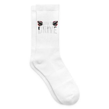 Geboren, um Turbo zu fahren - Tennissocken - Weiß - Rechts