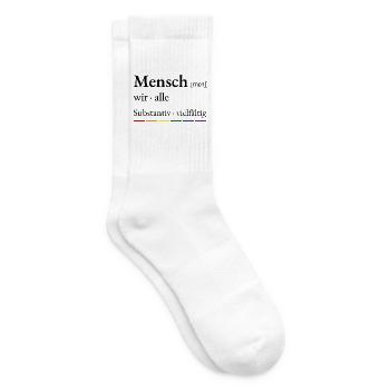 Mensch – wir alle | LGBTQ+ Pride - Tennissocken - Weiß - Rechts