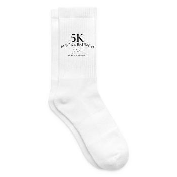 5K vor Brunch – Laufen & Brunch-Liebhaber - Tennissocken - Weiß - Rechts