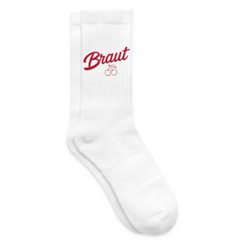 Team Braut Kirsche - Tennissocken - Weiß - Rechts