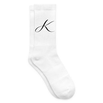 Name mit Anfangsbuchstabe K Klara Karl Kevin Kira - Tennissocken - Weiß - Rechts